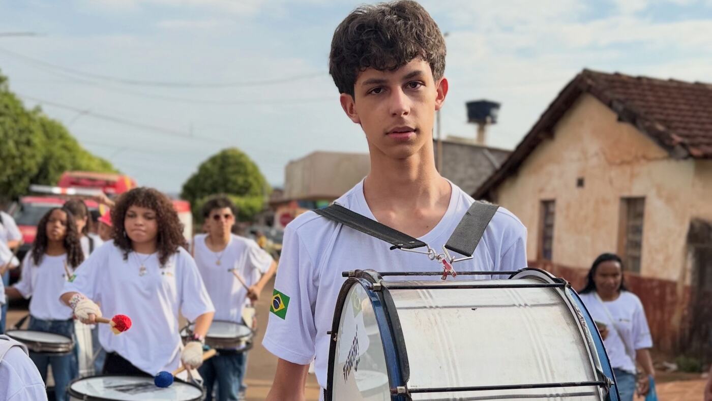 Registro das apresentações do Projeto Música na Escola