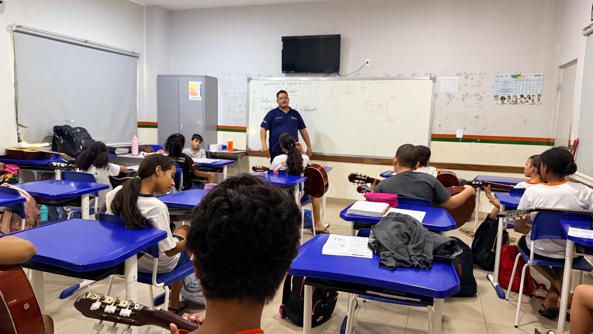 Aula de música na escola